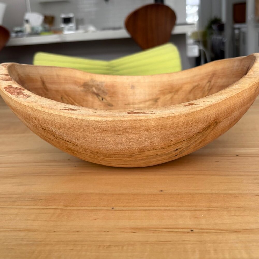 Wane Edge Ambrosia Maple Bowl Handmade by Stinson Studios 11" x 9.5"